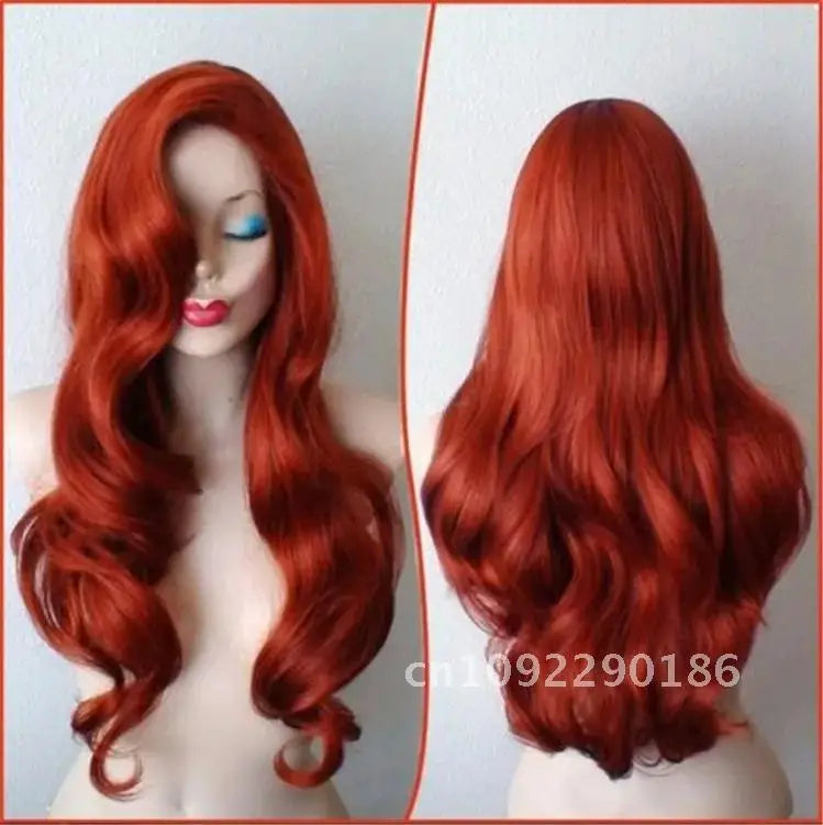 Accessoire pour Poupée Sexy – Perruque Rouge en Fibre Synthétique Haute Qualité