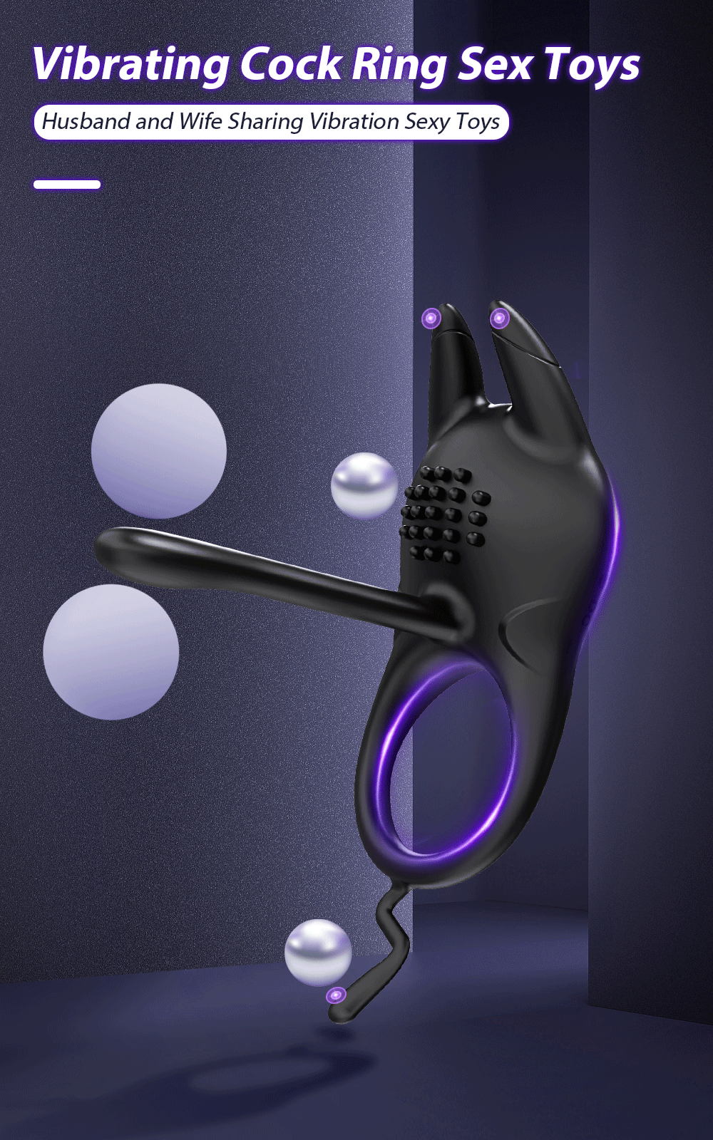 Cockring Vibrant Double Stimulation – Retardateur d’Éjaculation & Plaisir Clitoridien