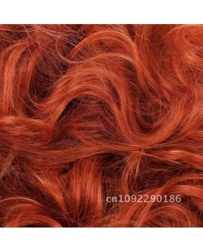 Accessoire pour Poupée Sexy – Perruque Rouge en Fibre Synthétique Haute Qualité