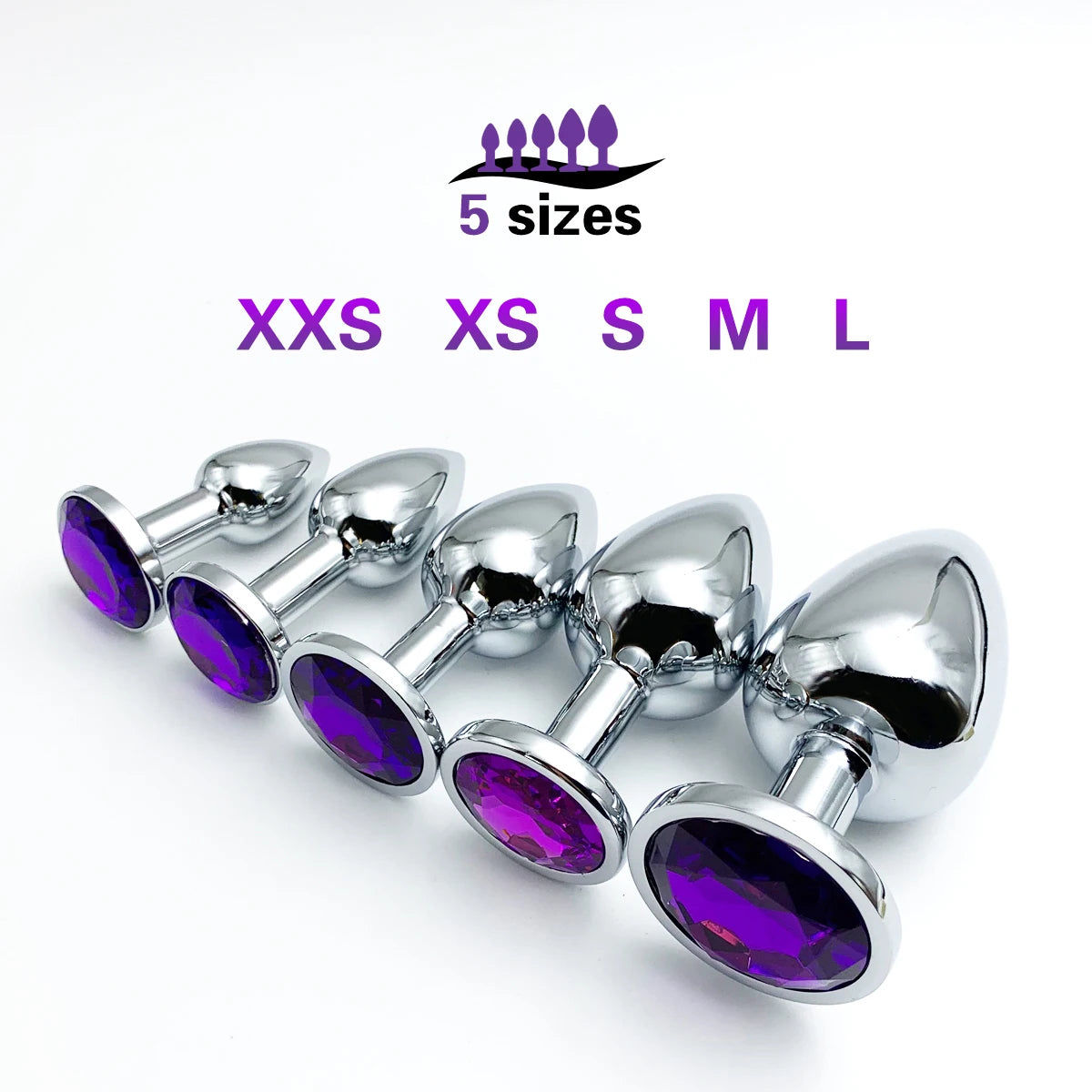 Plug Anal Métal Bijou — 5 Tailles
