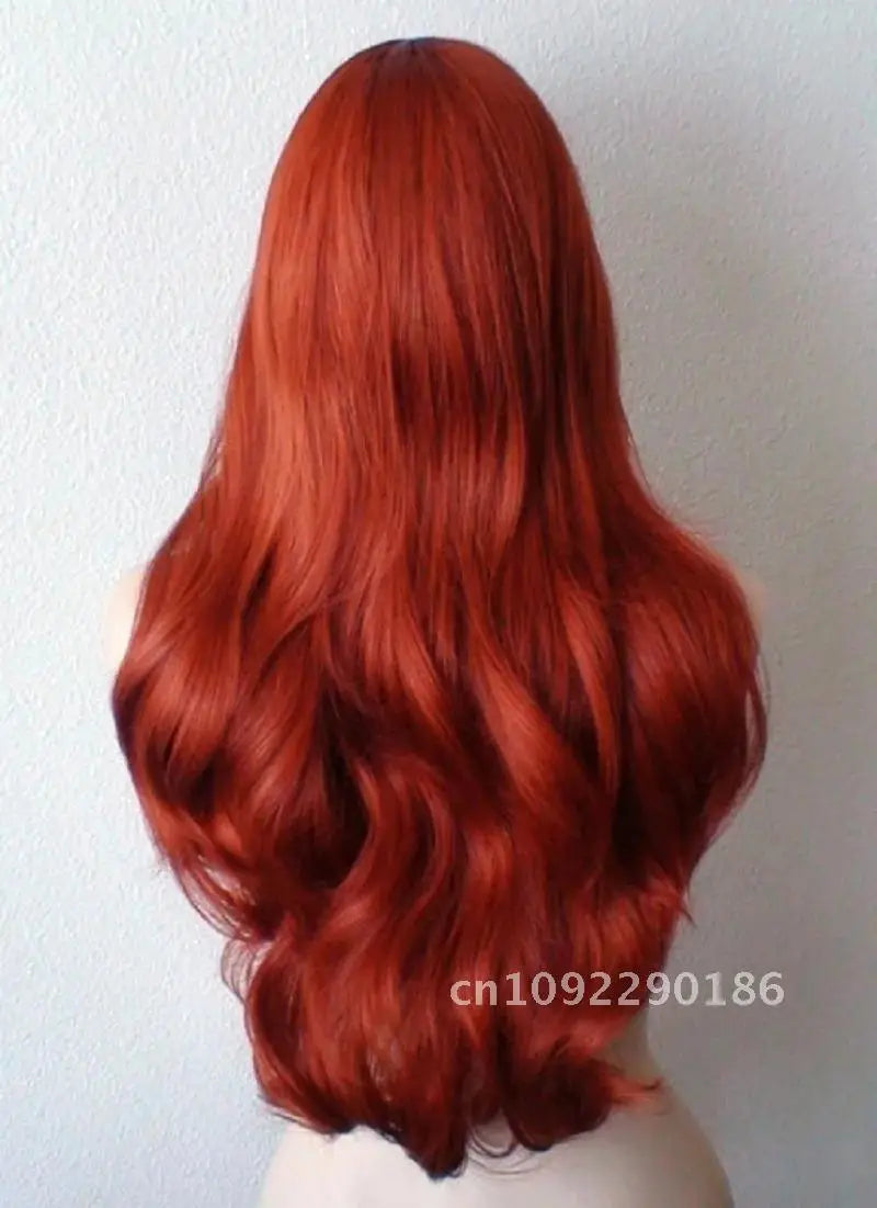 Accessoire pour Poupée Sexy – Perruque Rouge en Fibre Synthétique Haute Qualité